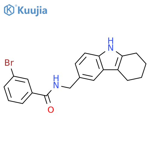 3-bromo-N-(2,3,4,9-tetrahydro-1H-carbazol-6-yl)methylbenzamide structure