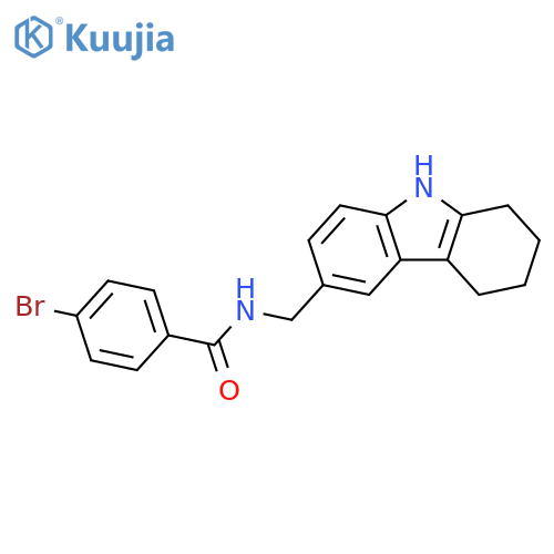 4-bromo-N-(2,3,4,9-tetrahydro-1H-carbazol-6-yl)methylbenzamide structure