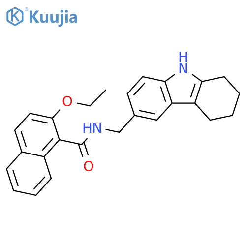 2-ethoxy-N-(2,3,4,9-tetrahydro-1H-carbazol-6-yl)methylnaphthalene-1-carboxamide structure