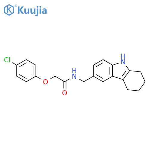 2-(4-chlorophenoxy)-N-(2,3,4,9-tetrahydro-1H-carbazol-6-yl)methylacetamide structure