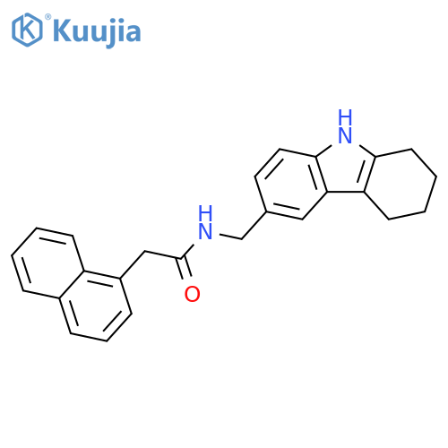 2-(naphthalen-1-yl)-N-(2,3,4,9-tetrahydro-1H-carbazol-6-yl)methylacetamide structure