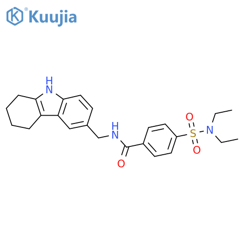 4-(diethylsulfamoyl)-N-(2,3,4,9-tetrahydro-1H-carbazol-6-yl)methylbenzamide structure