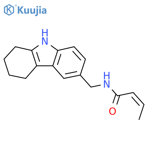 (2Z)-N-(2,3,4,9-tetrahydro-1H-carbazol-6-yl)methylbut-2-enamide structure