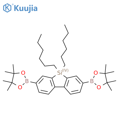 9,9-Dihexyl-9H-9-silafluorene-2,7-bis(boronic acidpinacolester) structure