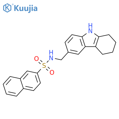 N-(2,3,4,9-tetrahydro-1H-carbazol-6-yl)methylnaphthalene-2-sulfonamide structure