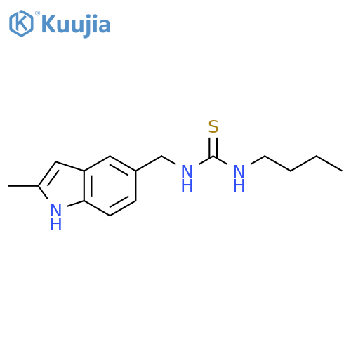 3-butyl-1-(2-methyl-1H-indol-5-yl)methylthiourea structure