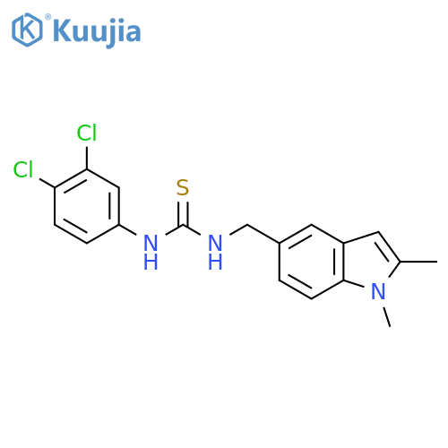 1-(3,4-dichlorophenyl)-3-(1,2-dimethyl-1H-indol-5-yl)methylthiourea structure