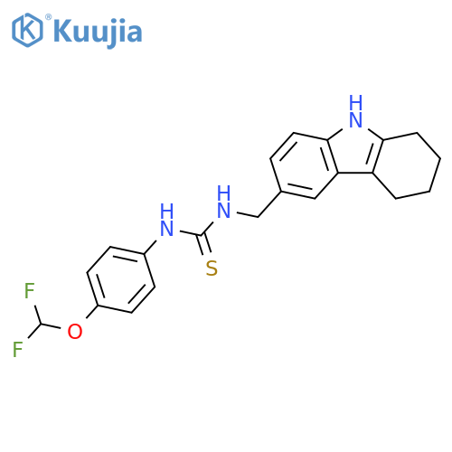 1-4-(difluoromethoxy)phenyl-3-(2,3,4,9-tetrahydro-1H-carbazol-6-yl)methylthiourea structure