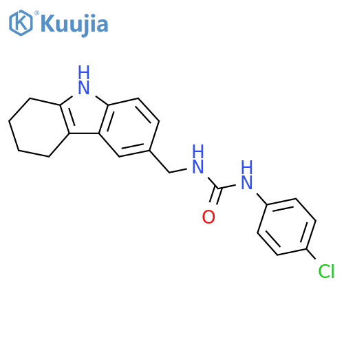 1-(4-chlorophenyl)-3-(2,3,4,9-tetrahydro-1H-carbazol-6-yl)methylurea structure