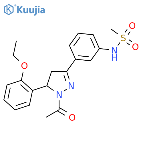 N-{3-1-acetyl-5-(2-ethoxyphenyl)-4,5-dihydro-1H-pyrazol-3-ylphenyl}methanesulfonamide structure