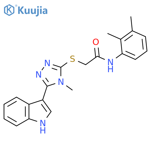 N-(2,3-dimethylphenyl)-2-{5-(1H-indol-3-yl)-4-methyl-4H-1,2,4-triazol-3-ylsulfanyl}acetamide structure