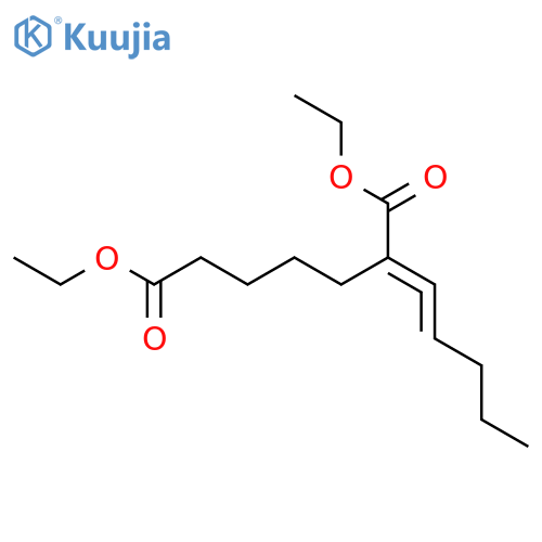 Heptanedioic acid, 2-(1-pentenylidene)-, diethyl ester structure