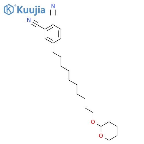 1,2-BENZENEDICARBONITRILE, 4-[10-[(TETRAHYDRO-2H-PYRAN-2-YL)OXY]DECYL]- structure