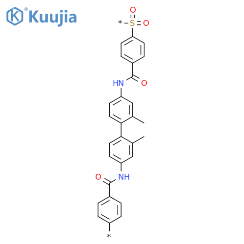 Poly[sulfonyl-1,4-phenylenecarbonylimino(2,2'-dimethyl[1,1'-biphenyl]-4,4'-diyl)iminocarbonyl-1,4-phenylene] structure