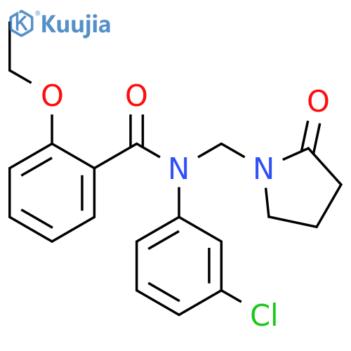 N-(3-chlorophenyl)-2-ethoxy-N-(2-oxopyrrolidin-1-yl)methylbenzamide structure