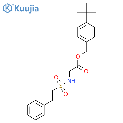 (4-Tert-butylphenyl)methyl 2-(2-phenylethenesulfonamido)acetate structure
