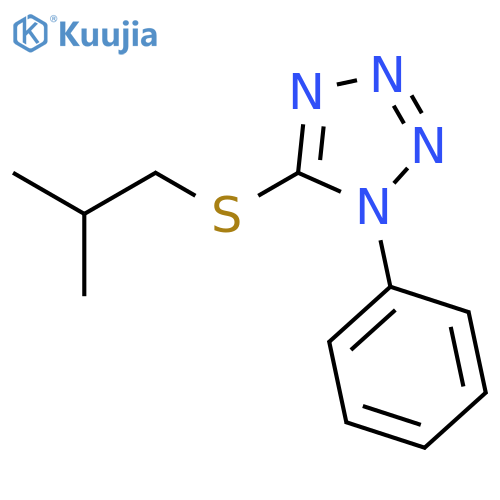 1H-Tetrazole, 5-[(2-methylpropyl)thio]-1-phenyl- structure