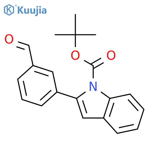1H-Indole-1-carboxylic acid, 2-(3-formylphenyl)-, 1,1-dimethylethyl ester structure