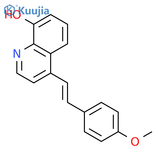 8-QUINOLINOL, 4-[(1E)-2-(4-METHOXYPHENYL)ETHENYL]- structure