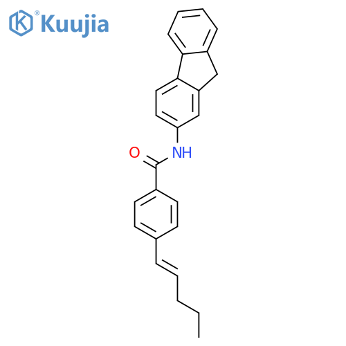 Benzamide, N-9H-fluoren-2-yl-4-(1E)-1-pentenyl- structure