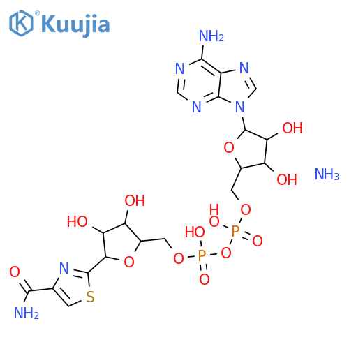 [[5-(6-Aminopurin-9-yl)-3,4-dihydroxyoxolan-2-yl]methoxy-hydroxyphosphoryl] [5-(4-carbamoyl-1,3-thiazol-2-yl)-3,4-dihydroxyoxolan-2-yl]methyl hydrogen phosphate;azane structure