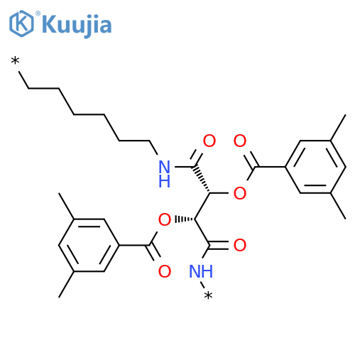 POLY[IMINO[(2R,3R)-2,3-BIS[(3,5-DIMETHYLBENZOYL)OXY]-1,4-DIOXO-1,4-BUTANEDIYL]IMINO-1,6-HEXANEDIYL] structure
