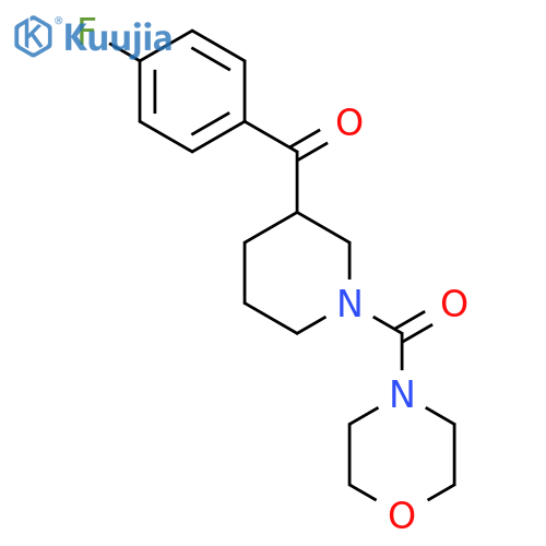 PIPERIDINE, 3-(4-FLUOROBENZOYL)-1-(4-MORPHOLINYLCARBONYL)- structure
