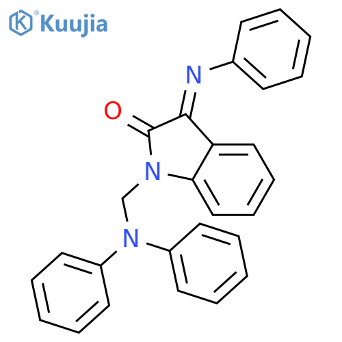 2H-INDOL-2-ONE, 1-[(DIPHENYLAMINO)METHYL]-1,3-DIHYDRO-3-(PHENYLIMINO)- structure