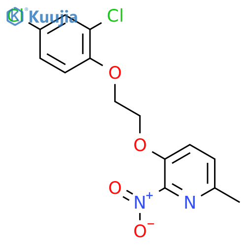 3-2-(2,4-dichlorophenoxy)ethoxy-6-methyl-2-nitropyridine structure