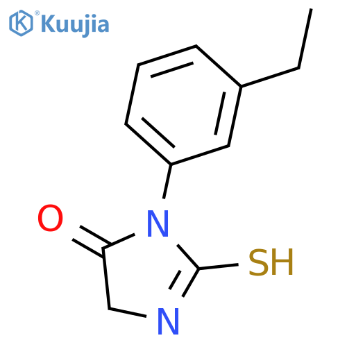 1-(3-ethylphenyl)-2-sulfanyl-4,5-dihydro-1H-imidazol-5-one structure