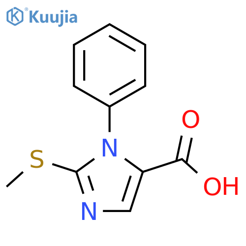 2-(Methylsulfanyl)-1-phenyl-1H-imidazole-5-carboxylic Acid structure