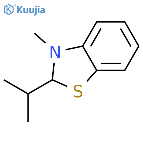 Benzothiazole, 2,3-dihydro-3-methyl-2-(1-methylethyl)- structure