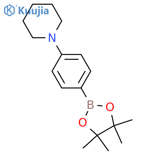 1-4-(4,4,5,5-Tetramethyl-1,3,2-dioxaborolan-2-yl)phenylpiperidine structure