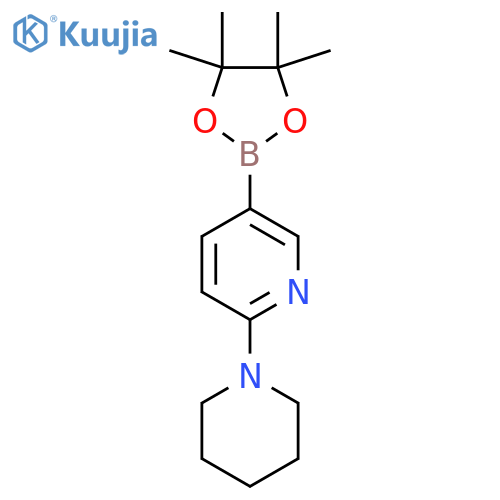 2-(Piperidin-1-yl)-5-(4,4,5,5-tetramethyl-1,3,2-dioxaborolan-2-yl)pyridine structure