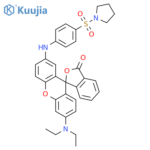 1-[[4-[[6'-(diethylamino)-3-oxospiro[isobenzofuran-1(3h),9'-[9h]xanthen]-2'-yl]amino]phenyl]sulphonyl]pyrrolidine structure