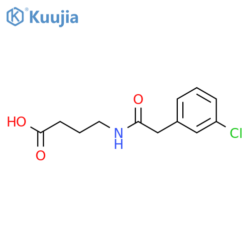 BUTANOIC ACID, 4-[[(3-CHLOROPHENYL)ACETYL]AMINO]- structure