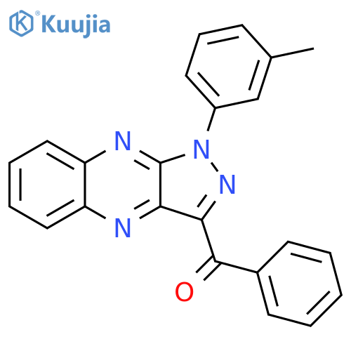 Methanone,[1-(3-methylphenyl)-1H-pyrazolo[3,4-b]quinoxalin-3-yl]phenyl- structure