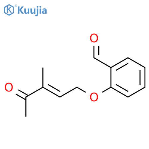 Benzaldehyde, 2-[[(2E)-3-methyl-4-oxo-2-pentenyl]oxy]- structure