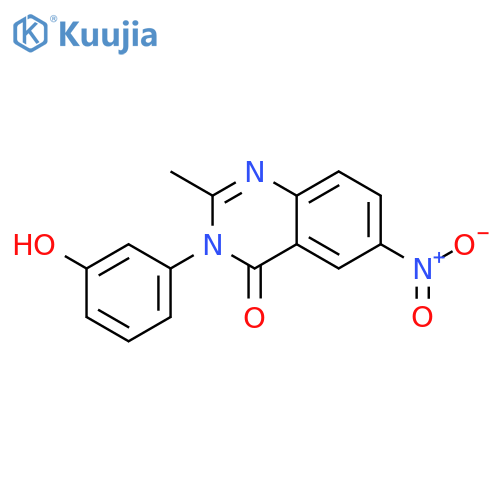 4(3H)-Quinazolinone, 3-(3-hydroxyphenyl)-2-methyl-6-nitro- structure