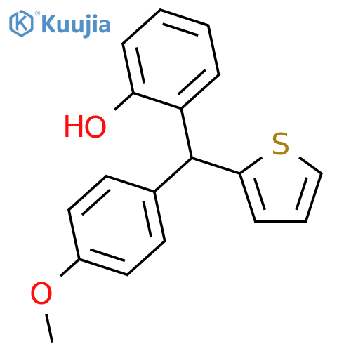 PHENOL, 2-[(4-METHOXYPHENYL)-2-THIENYLMETHYL]- structure