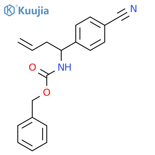 CARBAMIC ACID, [1-(4-CYANOPHENYL)-3-BUTENYL]-, PHENYLMETHYL ESTER structure