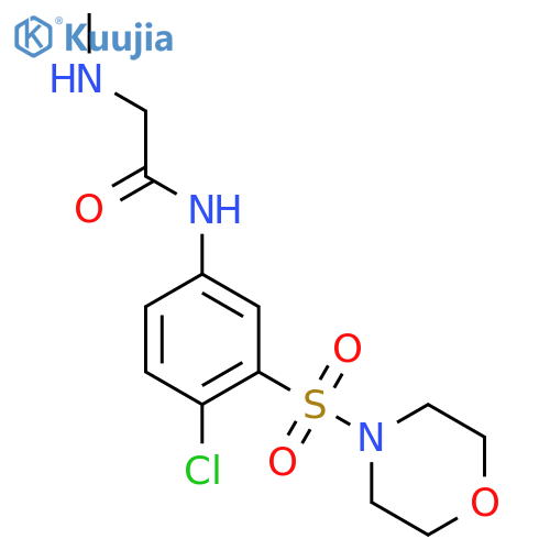 N-4-chloro-3-(morpholine-4-sulfonyl)phenyl-2-(methylamino)acetamide structure