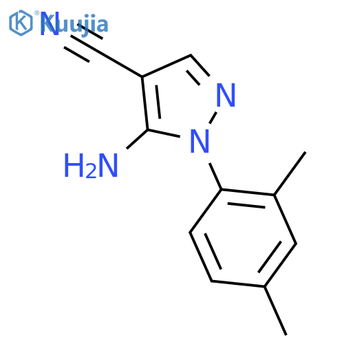 5-amino-1-(2,4-dimethylphenyl)-1H-pyrazole-4-carbonitrile structure