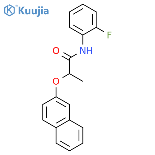 Propanamide, N-(2-fluorophenyl)-2-(2-naphthalenyloxy)- structure
