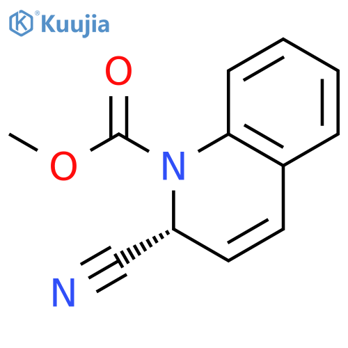 1(2H)-QUINOLINECARBOXYLIC ACID, 2-CYANO-, METHYL ESTER, (2R)- structure