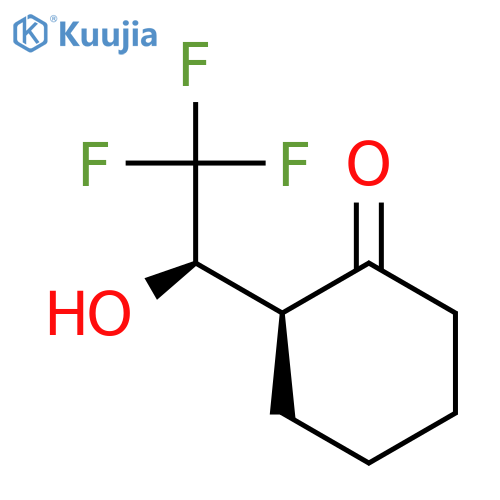 CYCLOHEXANONE, 2-[(1R)-2,2,2-TRIFLUORO-1-HYDROXYETHYL]-, (2S)- structure