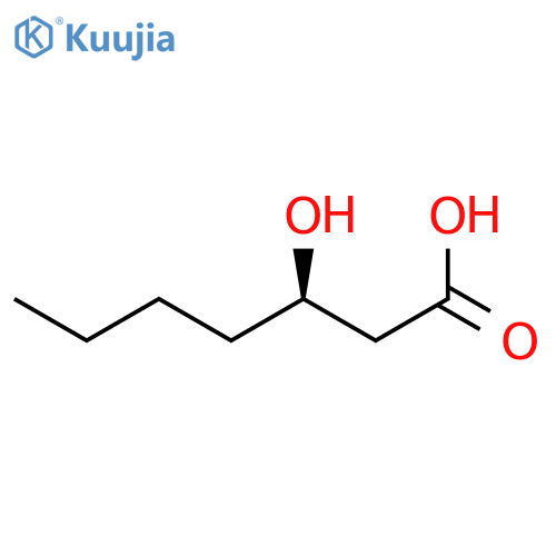 (3R)-3-hydroxyheptanoic acid structure
