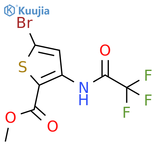 Methyl 5-bromo-3-(2,2,2-trifluoroacetamido)thiophene-2-carboxylate structure