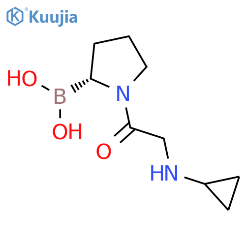 Boronic acid, [(2R)-1-[(cyclopropylamino)acetyl]-2-pyrrolidinyl]- structure