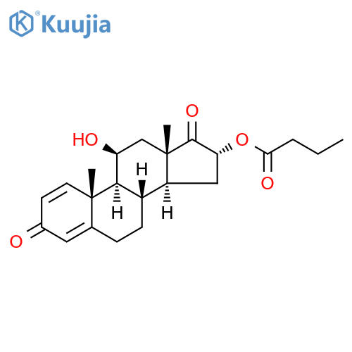 (11b,16a)-11-Hydroxy-16-(1-oxobutoxy)-androsta-1,4-diene-3,17-dione structure